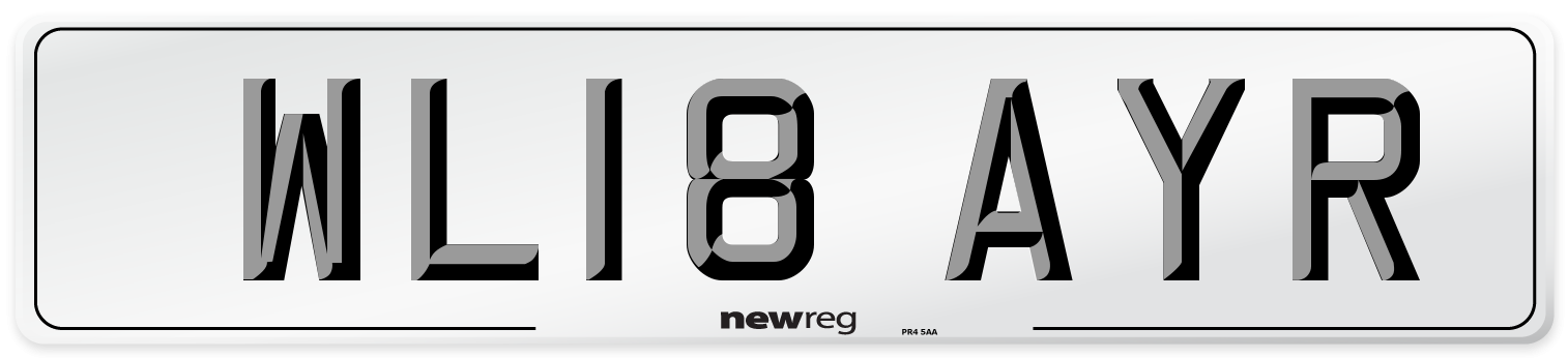 WL18 AYR Number Plate from New Reg
